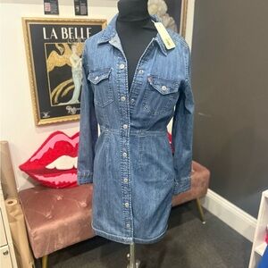 Denim Button-Up Dress
